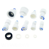 Sistema de agua RO de ósmosis inversa, tubo de manguera OD de 1/4 "", 3/8"", 8mm, conectores rápidos de tubo de plástico hembra de 1/4 "", 1/2"", 3/4"", 1/8""