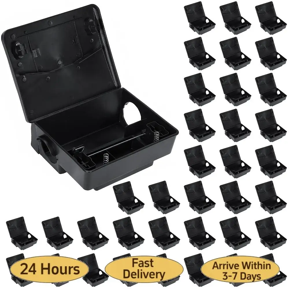 

Набор из 36 запираемых станций для приманки крыс с ключом, сверхпрочные уличные коробки для приманки крыс для защиты домашних животных и детей