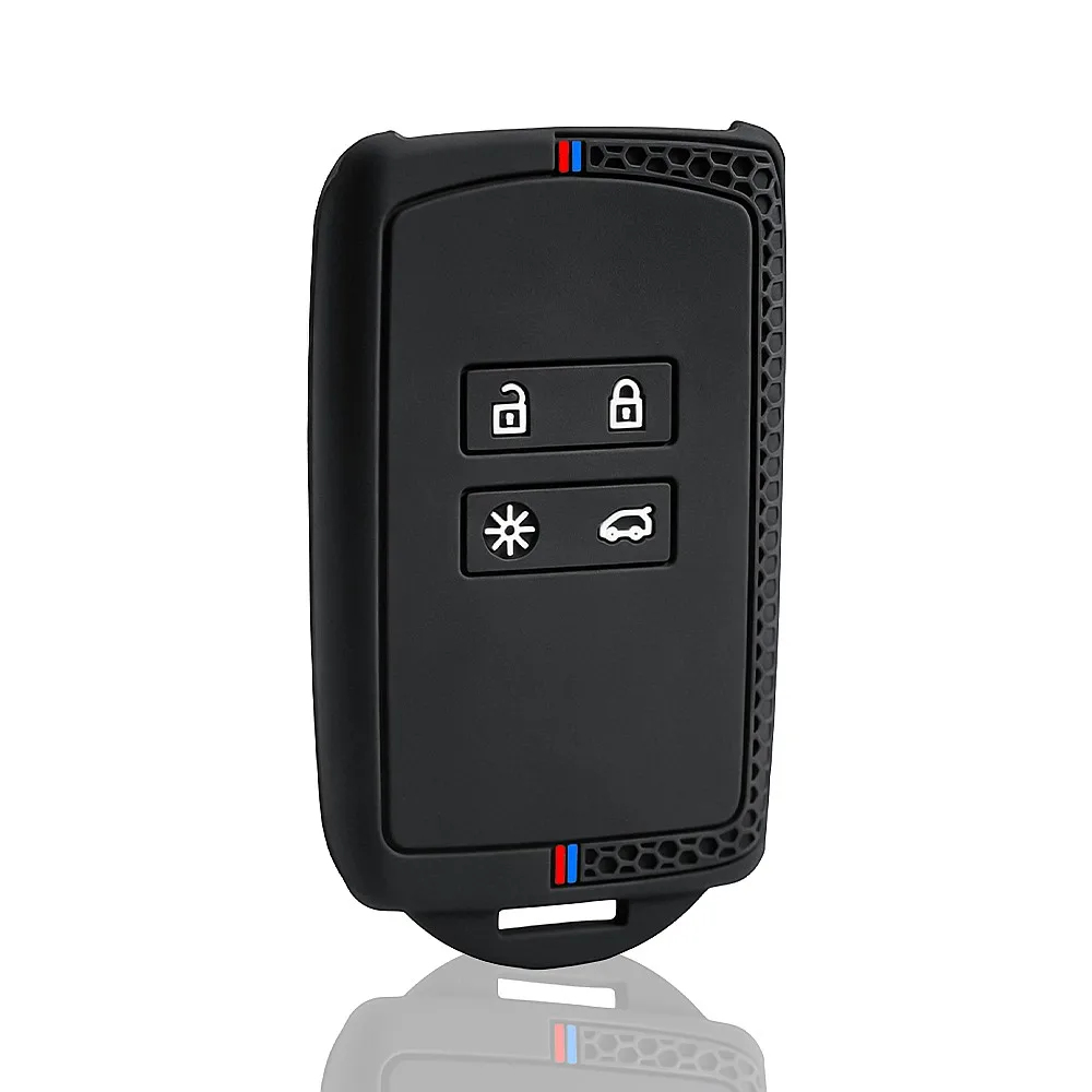 For Dacia Logan 3 Renault Captur Zoe Clio Megane 4 Arkana Silicone Car Key Fob Cover Sport Racing Style Auto Key Shell