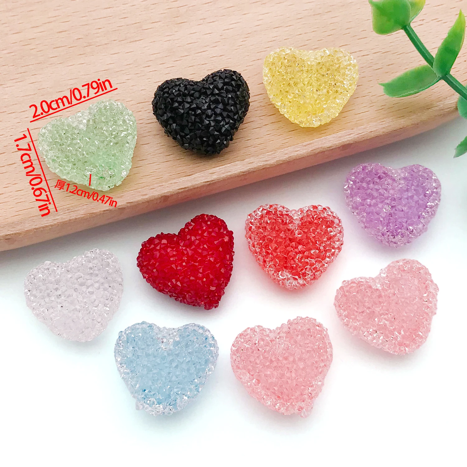 5/10 pcs New Style Transparent Acrylic Peach Heart Shape Soft Sugar Candy Beads with Holes for DIY Keychain Ornament Accessories
