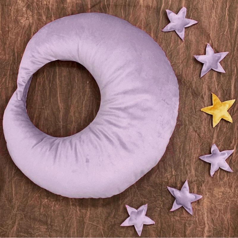 Baby Posing Moon Pillow Set Newborn Photography Props Infants Photo Accessory