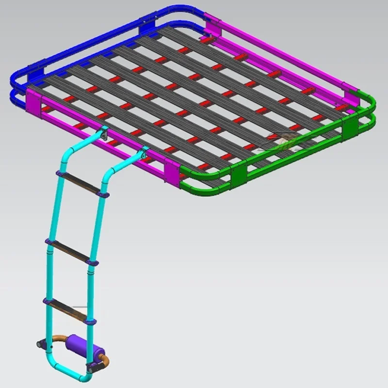  Camping car side ladder room lathe car side ladder side ladder roof ladder RV modification accessories