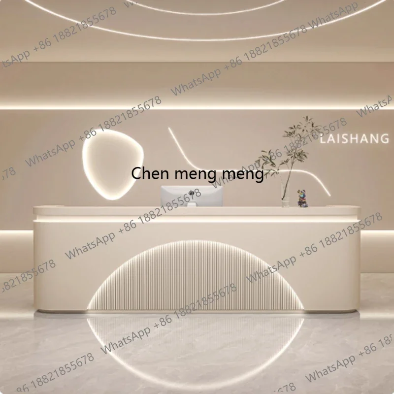 

F150modern Luxury Store Reception Desks Office White Desk Reception Counter Standing Restaurant Reception Balcao Pra Loja Furnit