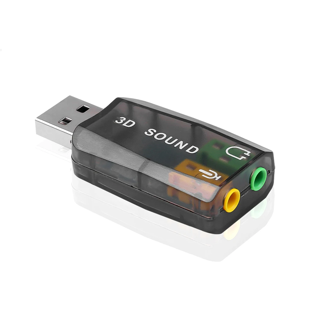 External Usb Sound Card 3.5mm Mic Headphone Jack Stereo Headset 3D Sound Card Audio Adapter New Speaker Interface For Laptop