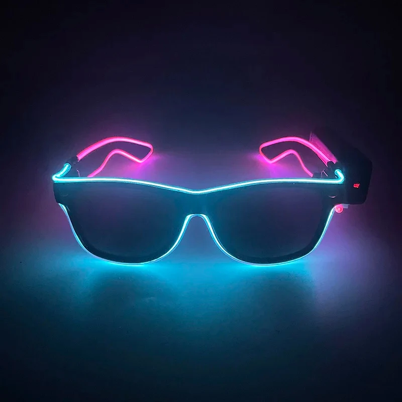 New Cool Wireless Glowing LED Light Up Glasses Luminous Neon Sunglasses For wedding Rave Festival Party disco nightclub gift