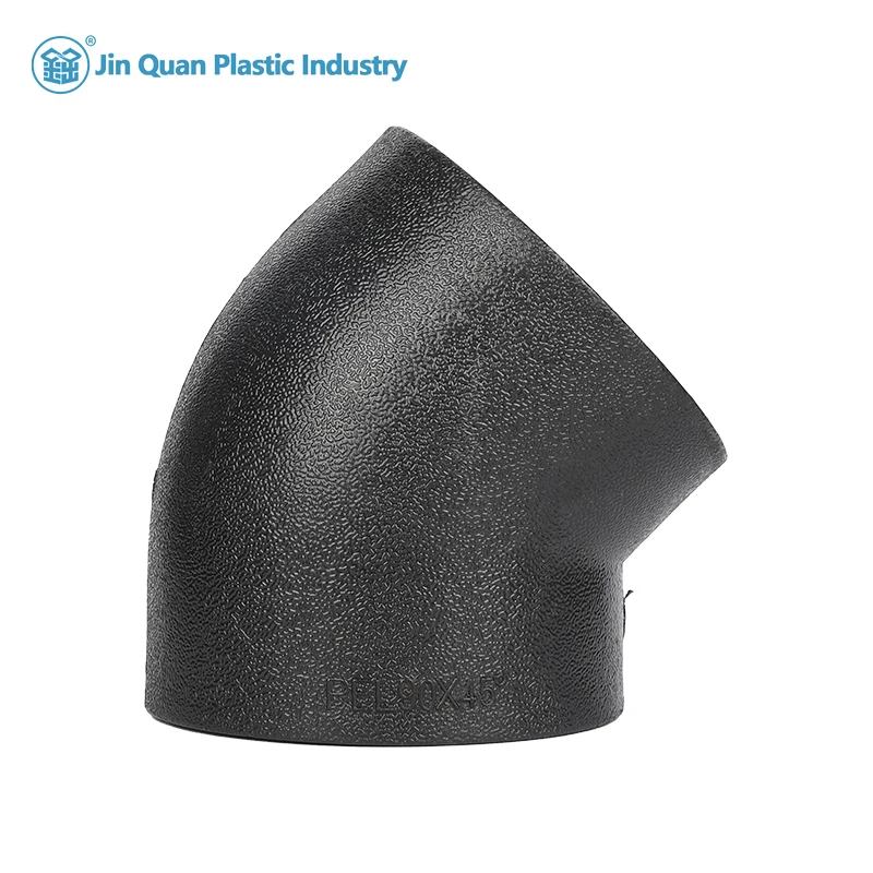 Electrofusión de fusión a tope personalizada PE100 45 °   90 °   Curva 90 mm 125 mm PN10 PN12.5 PN16 HDPE Codo de rosca interior