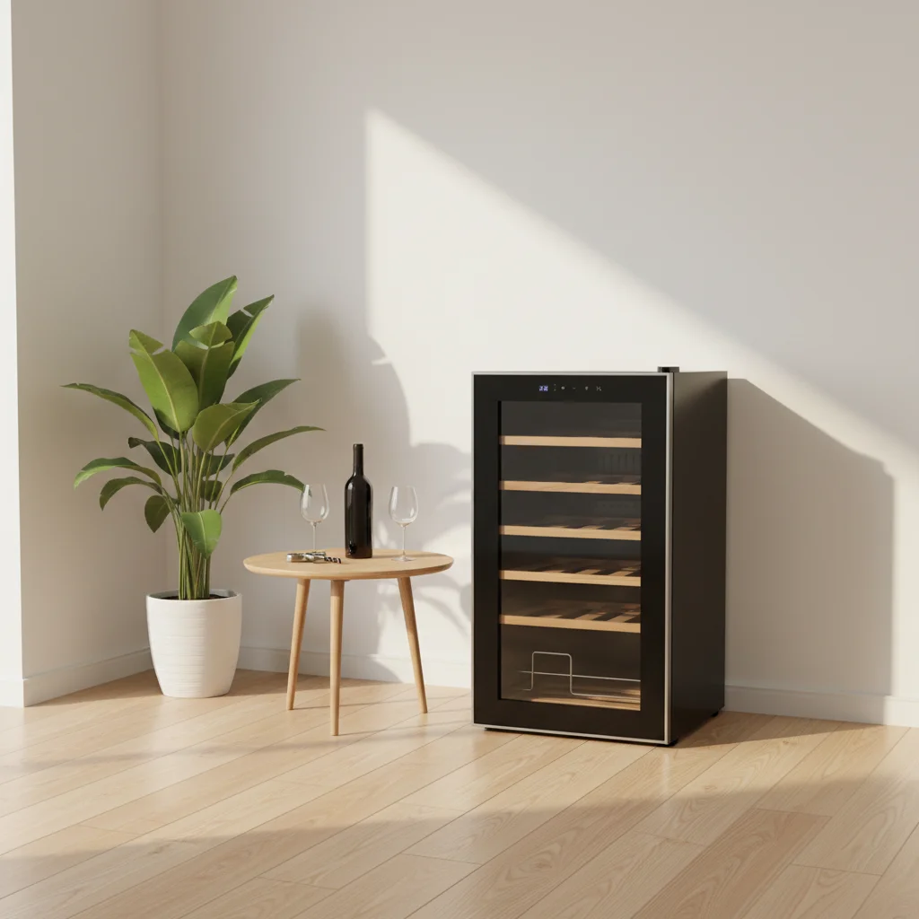 Compressor 74L Wine Beverage Cooler Modern Refrigerator Hotels Household Wine Cabinet