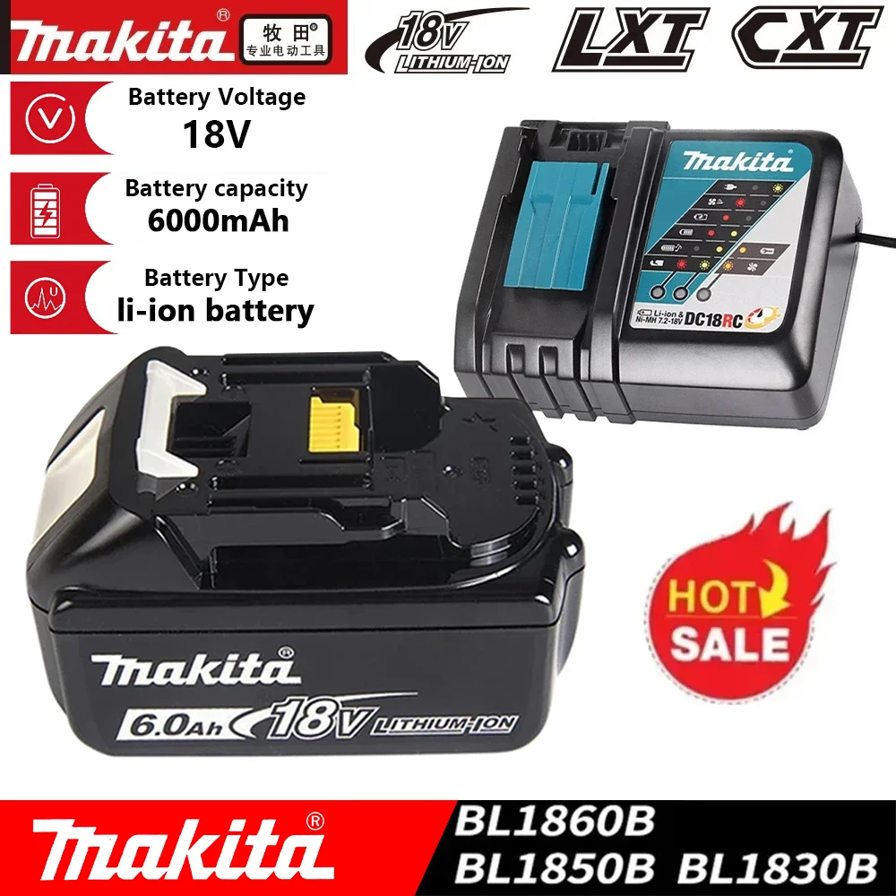 

New 100% Original Makita 6Ah/5Ah/3Ah Makita 18V Battery for BL1830B BL1850B BL1850 BL1840 BL1860 BL1815 Li-ion Battery