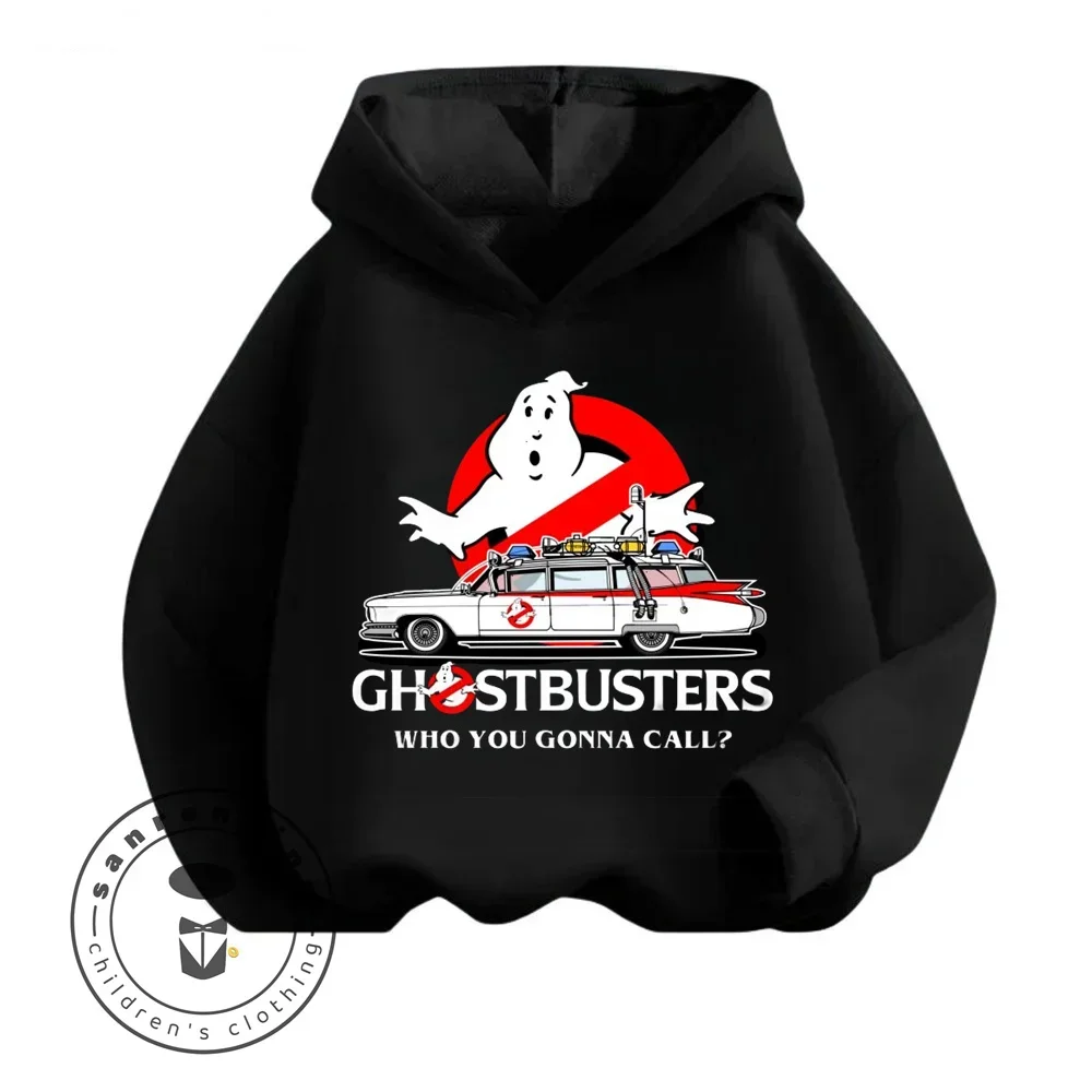 2024 Ghostbusters Cartoon Personalized Unique Exquisite Design Children Spring and Autumn Playful Cute New Long Sleeved Hoodie