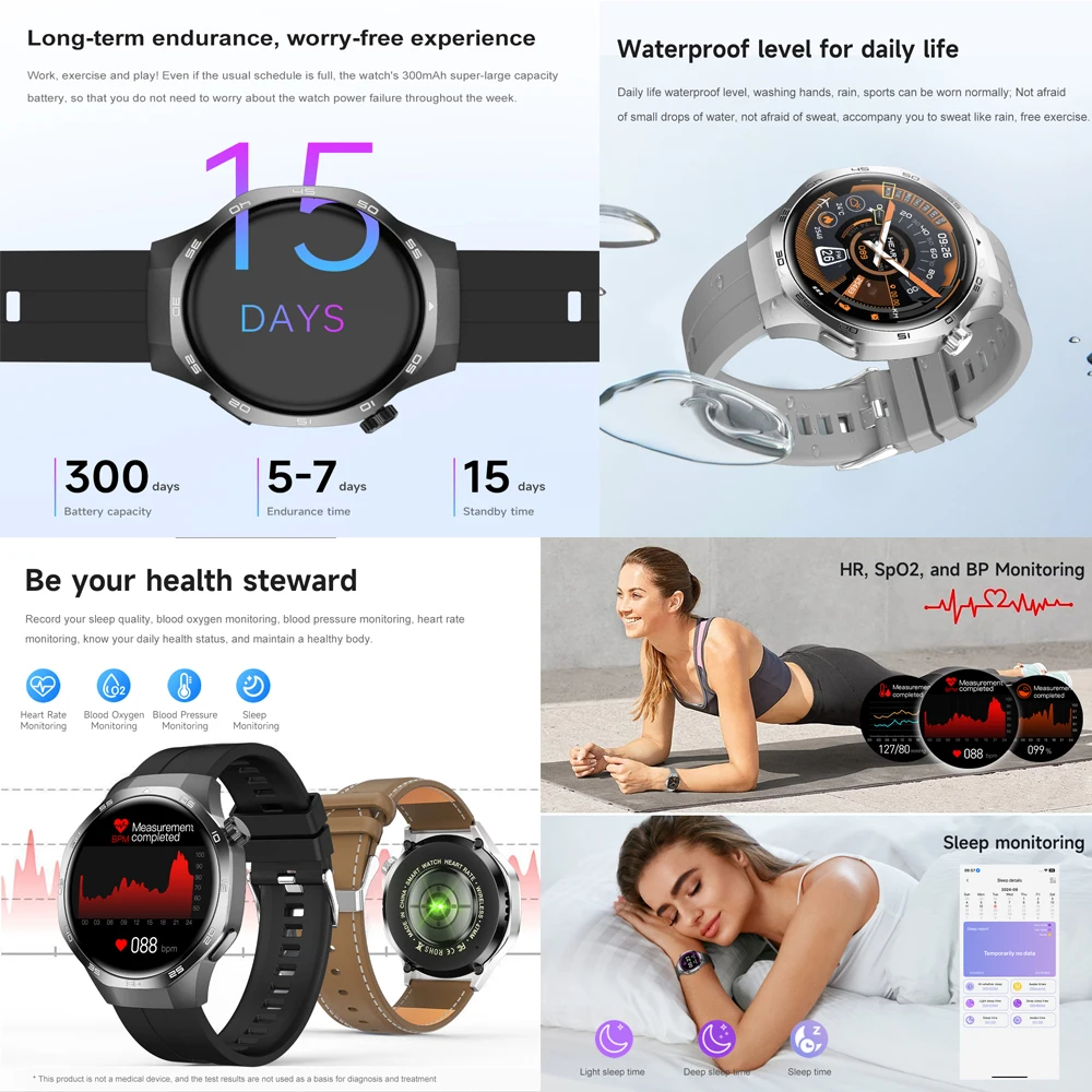 2025 relógio 5 pro relógio inteligente masculino pulseira de titânio 1.53 amoled tela hd bússola bluetooth chamada gps nfc freqüência cardíaca smartwatches