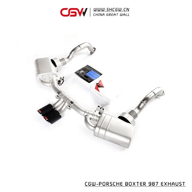 CGW Customized Stainless or Titanium Exhaust Muffler Catback for   Boxster 987.2 2.7 3.4 Year 2013-2016