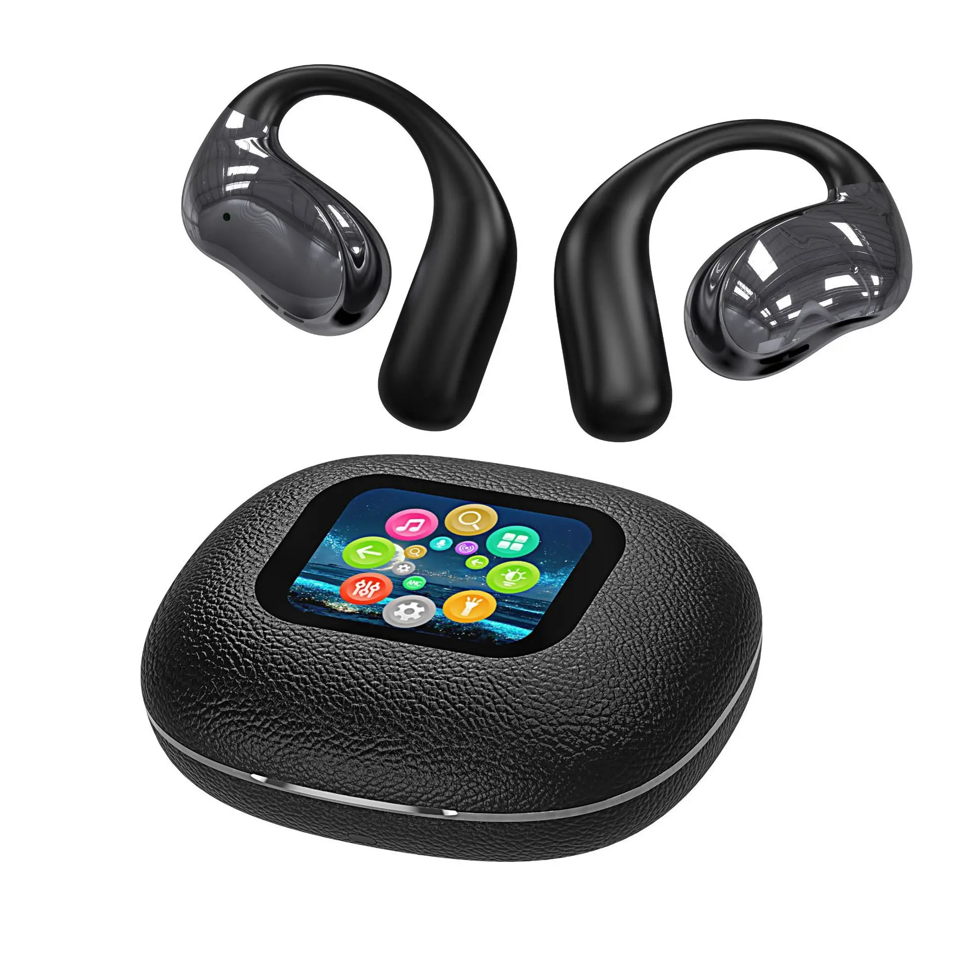 for Galaxy S24 Ultra S24 Plus S23 S22 W25 Flip 6 TWS Bluetooth Earphone Noise Reduction Ear Hook Style Screen Touch Operation