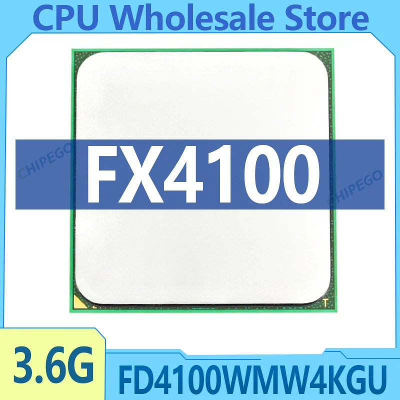 FX-Series FX4100 FX-4100 FX 4100 3.6 GHz Used Quad-Core Quad-Thread CPU FD4100WMW4KGU Socket AM3+