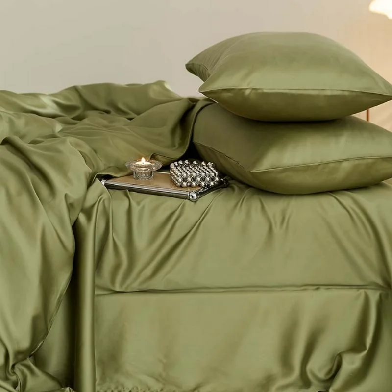3pcs Quilt Cover+Pillowcase Set Summer Cooling Duvet Cover Set Us King Home Bedding Set Without Sheet Plant Lyocell Drop Ship
