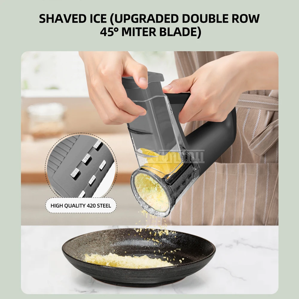 Household Roller Vegetable Slicer Multifunctional Kitchen Tool Electric Hand-held Food Processor