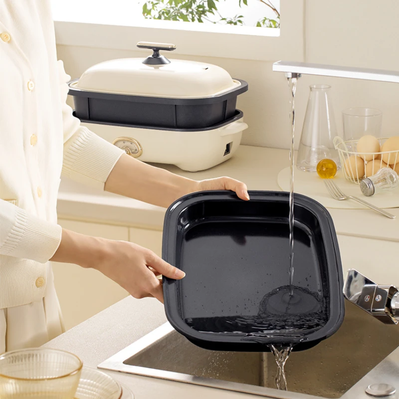 Elektrische Doppel geschmack Hot Pot Multifunktion kocher Küche Grill Split elektrische Kochtopf Chafing Dish Appareil Küche