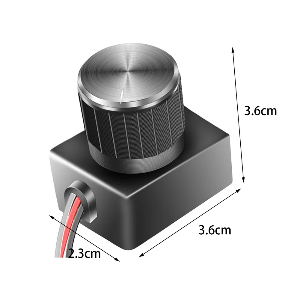 

RV Lighting Marine Lighting 3.6*3.6*2.3cm LED Dimmer Switch Boat Control Stable Performance Smooth Flicker-free Dimming