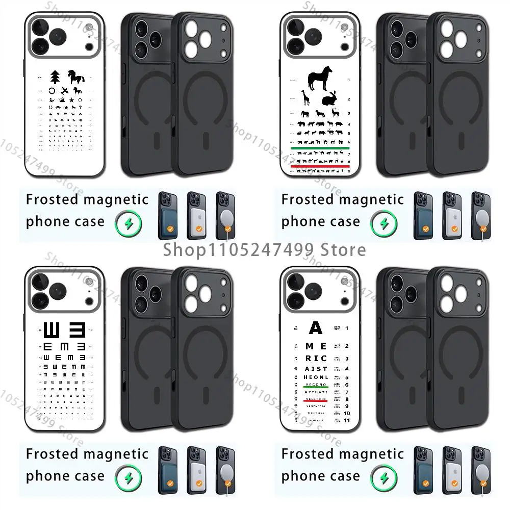 

Medical Eye Vision Chart For iPhone 17,16,15,14,13,12,11,Plus,Pro,Max Mini For Magsafe Magnetic Wireless Charging Phone Case