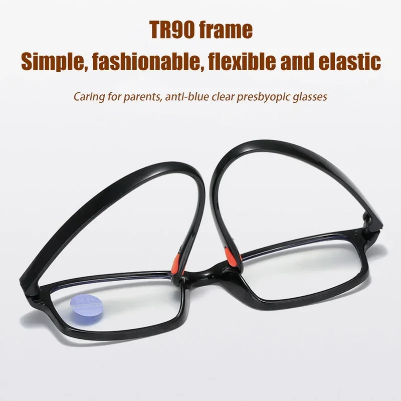 Business Style Reading Glasses Women Men Vision Adjustment Eyeglasses Converted Light Multifocal +1.0 TO+4.0