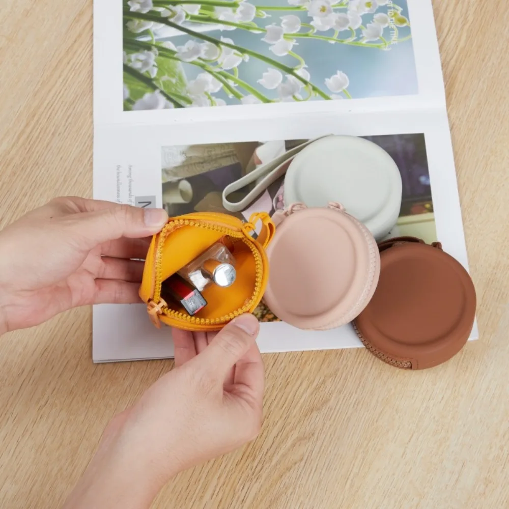 1 قطعة الاطفال الكبار سستة سيليكون مفتاح محافظ سماعة حقيبة صغيرة سيليكون تخزين حقيبة مفاتيح المرأة جولة سيليكون محفظة نسائية للعملات المعدنية حقيبة 2024 #4