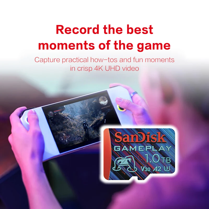 SanDisk الأصلي GamePlay بطاقة microSD C10 U3 V30 A2 1T 512G 256G 128G TF بطاقة الذاكرة ل 4K Gopro نينتندو سويتش لعبة خاصة