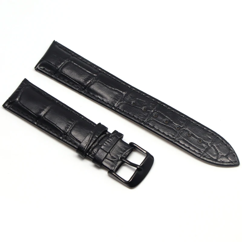 Genuine Leather Watchbands  18mm 20mm 20mm Watch Band Strap Steel Pin buckle High Quality Wrist Belt Bracelet + Butterfly buckle