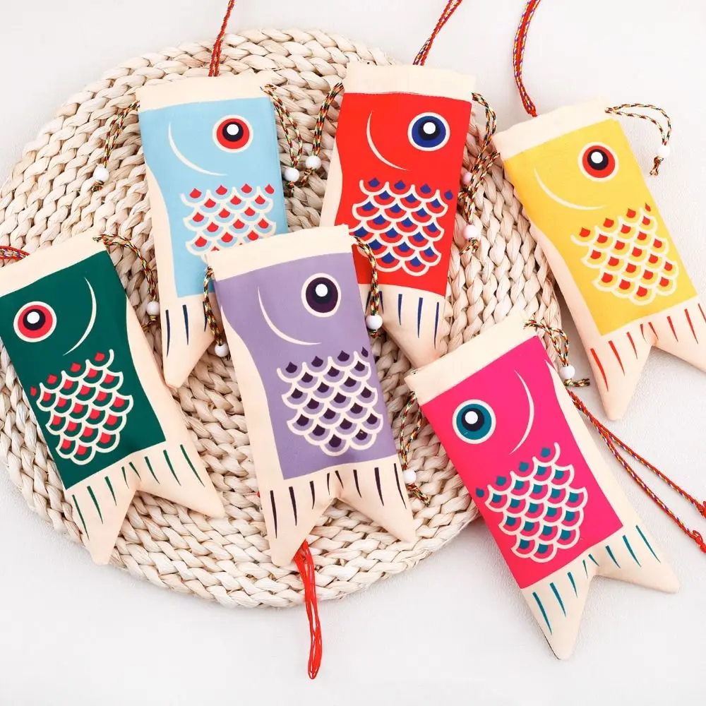 Colgante de regalo de graduación para coche Retro, bolsa de artículos pequeños, bolsas de joyería, monedero, bolsa de bendición de carpa Koi, bolsita de estilo japonés