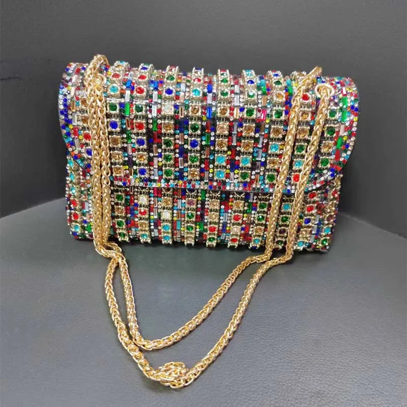 2024 Luxury  Chain Crossbody Bag Diomand Purse Well Made Evening Party Bags Bolsas For Women