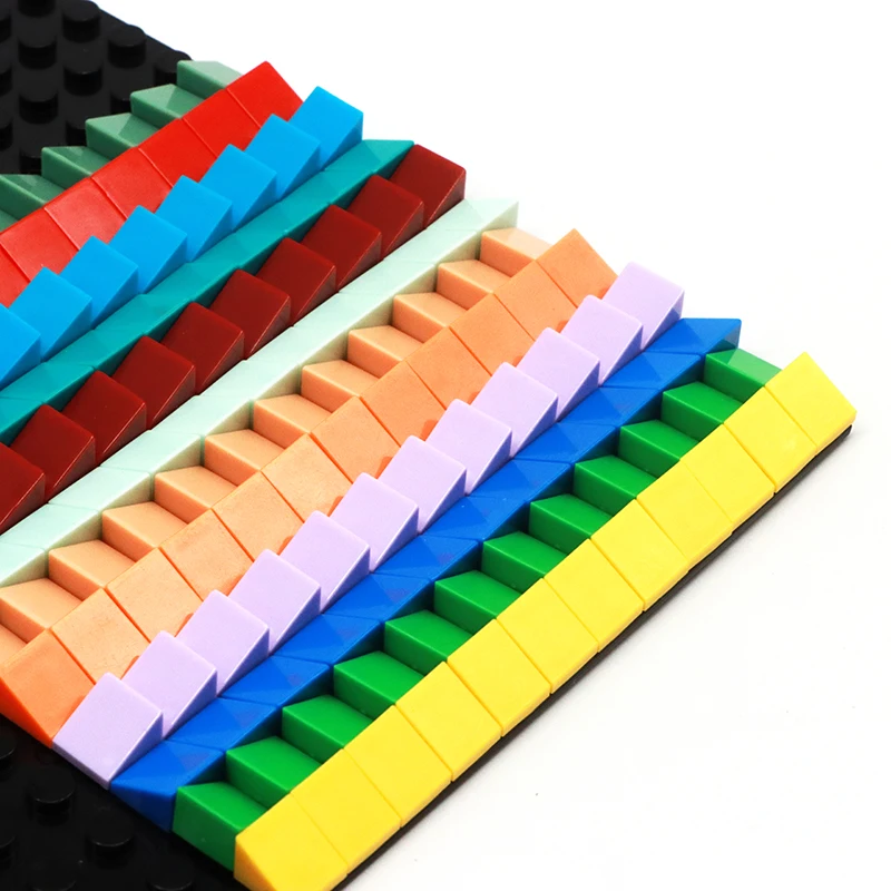 Helling Baksteen 1x1 520 stks/partij MOC Pixel Deeltjes DIY Bouwstenen 50476 49 kleuren Kerst Speelgoed Compatibel met merk 54200