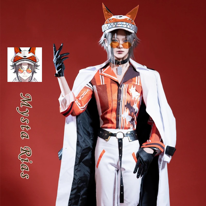 COS-HoHo Anime Vtuber Luxiem Mysta Rias British Style Game Suit Gentleman Uniform Cosplay Costume Halloween Party Outfit For Men