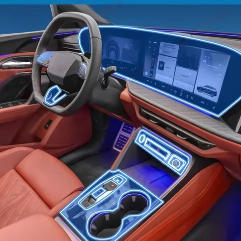 Защитная пленка для центральной навигационной панели автомобиля Q6L Q3L Q4L 2020-2026, аксессуары для интерьера автомобиля Audi Q5L