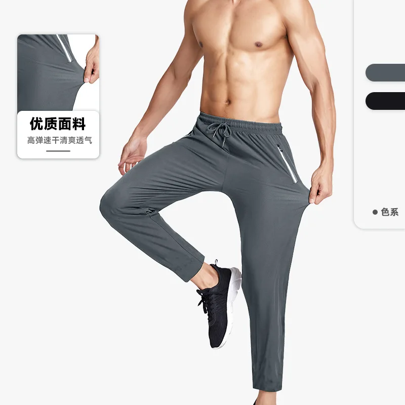 

2024 Outdoor Pants Men Quick Dry Running Hiking Pants Elastic Lightweight Yoga Fitness Exercise Sweatpants Joggers