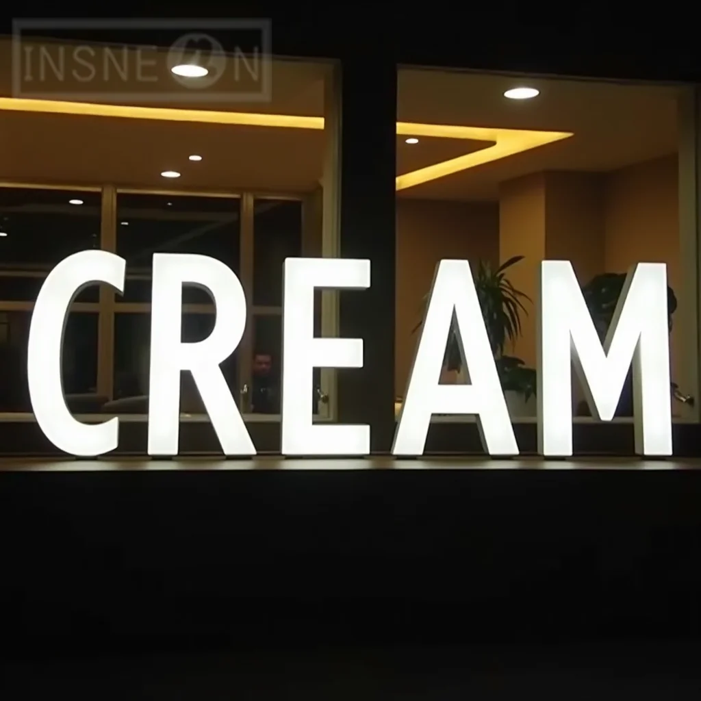 Custom 3D LED Frontlit Metal Letters Sign For Business Storefront Waterproof Illuminated Light Up Advertising Signage Display