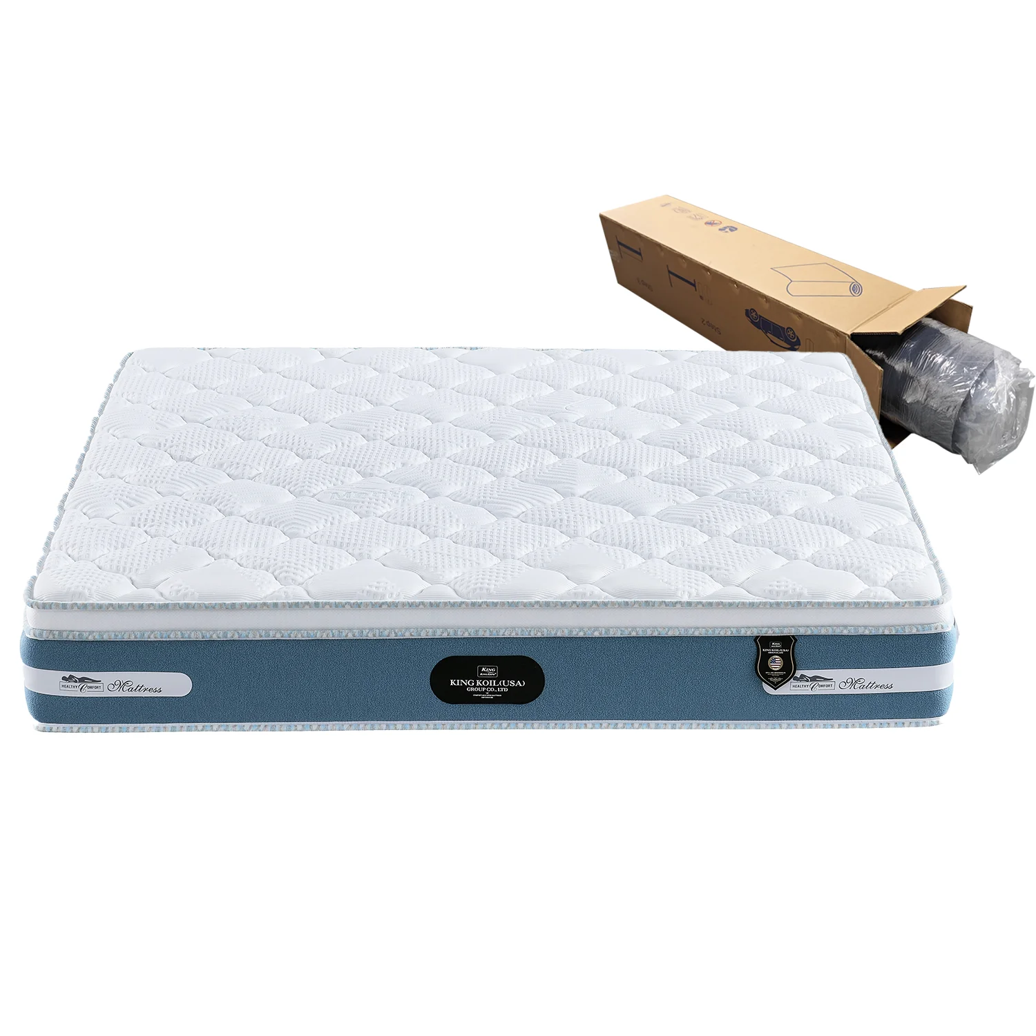 

High Density Memory Foam Mattress Roll up in a Carton Box Packing Mattress