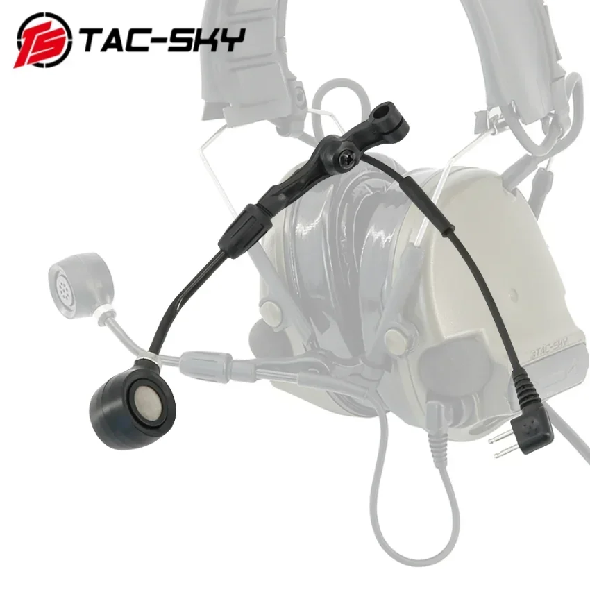 

TAC-SKY C5 Hunting Headset Microphone Accessory for COMTA II III COMTA IV Tactical Headset Walkie-talkie Shooting Headphones