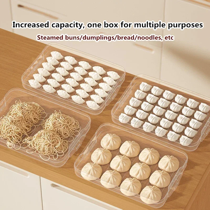 Multilayer Dumpling Box Household Food Egg Frozen Box Wonton Fresh-Keeping Organizers Quick Freezing Refrigerator Storage Box