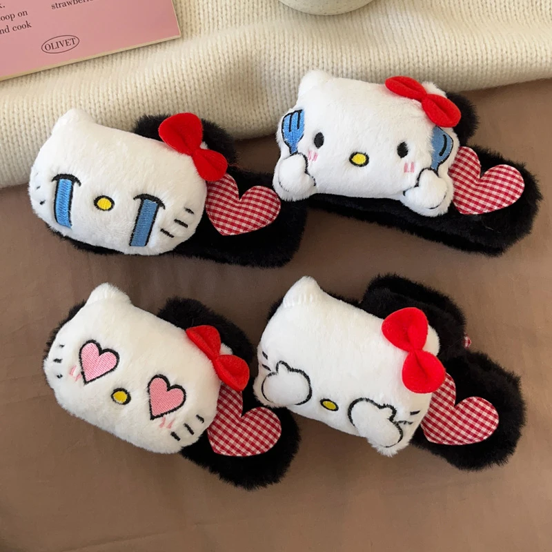 Милый Sanrio с рисунком из мультфильма «Hello Kitty», милые и модные аксессуары для волос, головные уборы, подарки для девочек