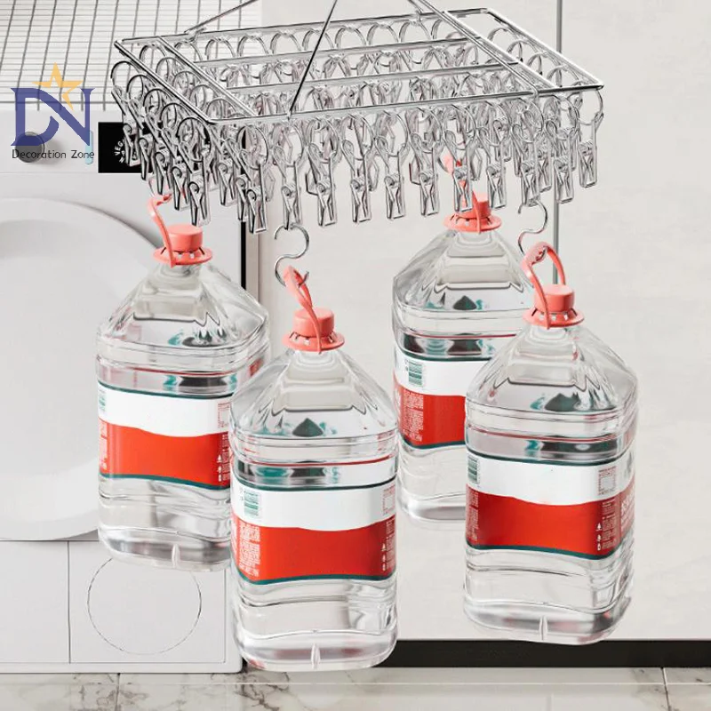 Molletta in acciaio antivento Appendiabiti Stendibiancheria Asciugatrice Reggiseno Porta asciugamani Appendiabiti Airer Peg Gancio Asciugatura Calzino