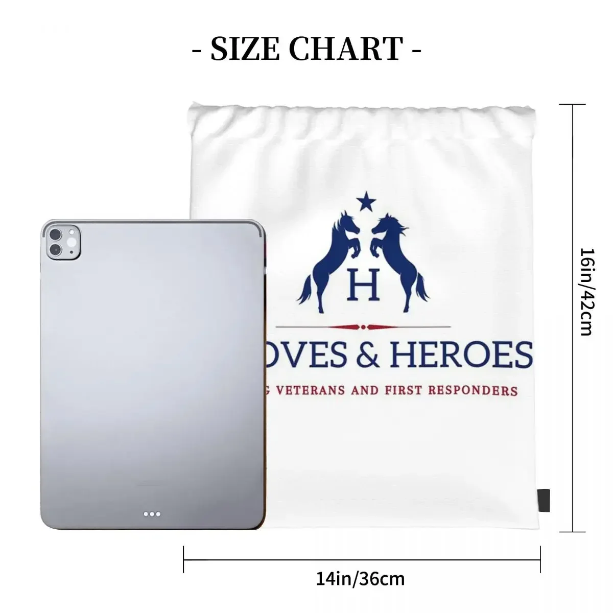 Hooves And Heroes Logo Gear Backpacks Portable Drawstring Bags Drawstring Bundle Pocket Sports Bag BookBag Man Woman Students