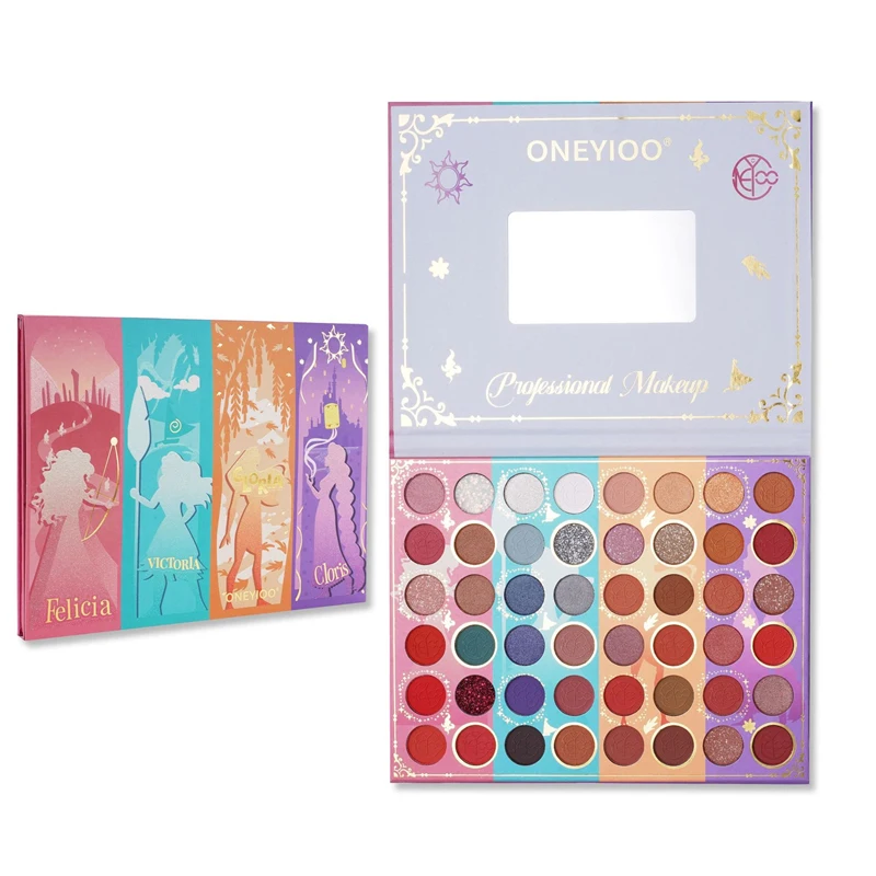 48 colori Big Matte Eyeshadow Palette Book con specchio Glitter Eye Shadow Blush Pigment Shimmer Makeup Palette per occhi viso