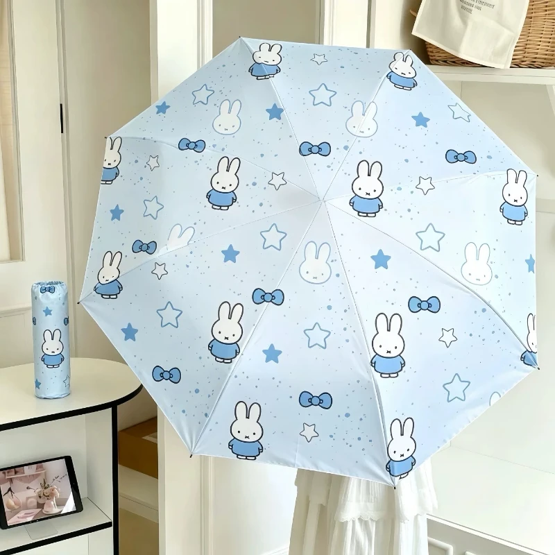 Miffy Kawaii Anime Korean Umbrella Fully Automatic Sun Umbrella Sun Protection Sunny or Rainy Dual Use Fold Fashion Exquisite view 3
