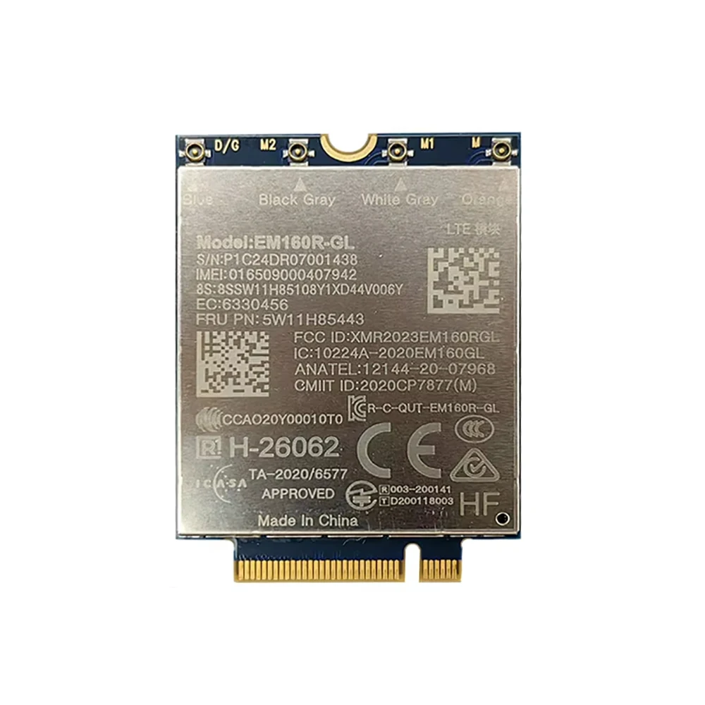 SDX24 EM160R-GL LTE Cat16 FRU 5W11H85443 Module WAN Adapter For L14 T14 P14s X13 2-in-1 Gen5 Gen6 X12 Laptop