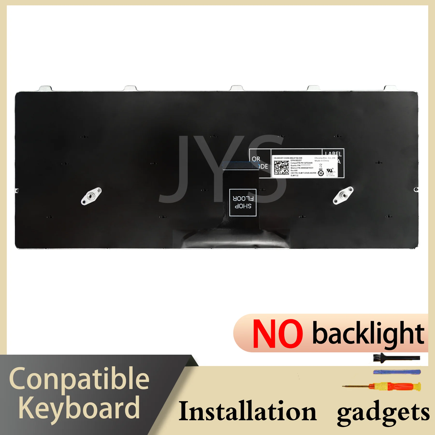 Suitable for DELL Chromebook 11 3100 5190 3110 3190 power button NO backlit keyboard US layout