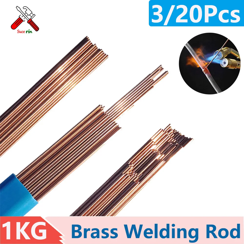 Latão solda Rod, eletrodo de cobre, solda de fósforo, sem necessidade de solda pó hastes, ferramentas, 1kg, 3 pcs, 6 pcs, 10 pcs, 20pcs