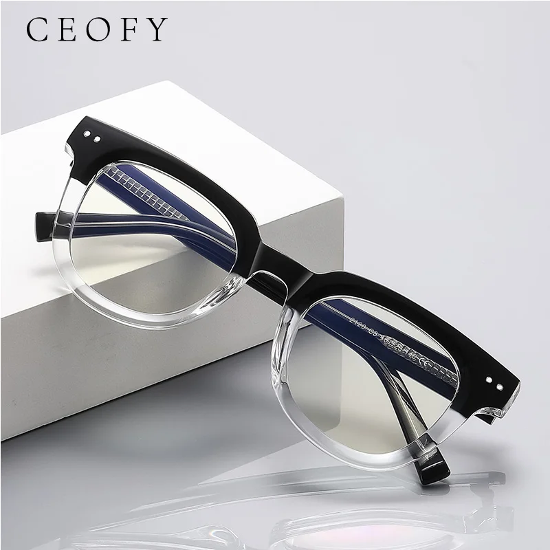 Ceofy Women Fashion Cat Eye Myopia Eyeglasses Frame Optical Vintage Prescription Glasses Frame New Arrival 2001