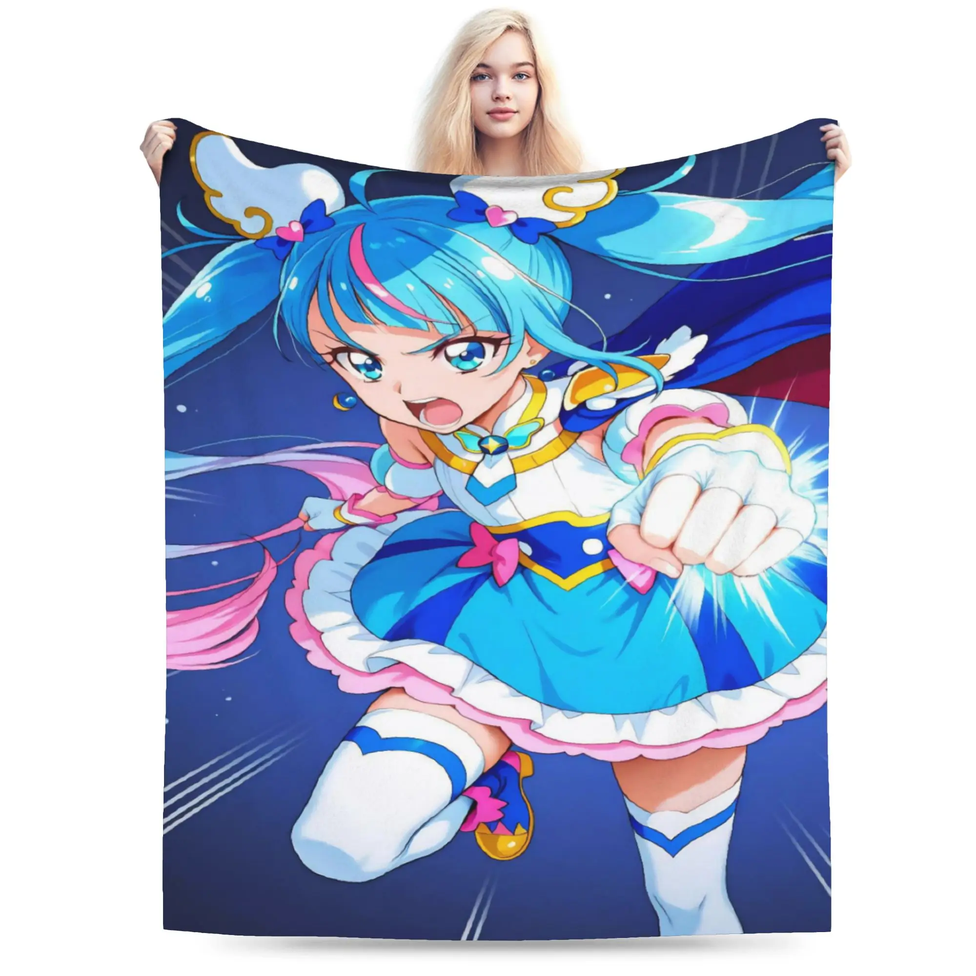 New Soaring Sky Pretty Cure Blankets Soft Flannel  Relax Throw Blankets Machine Washable