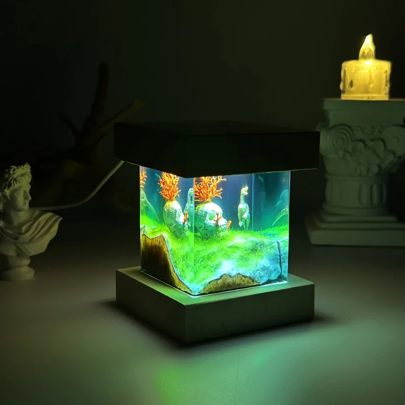 Magic Beast Organism Resin Table Light Creactive Art Decoration Lamp Gorilla Griffin Dragon Theme Night Light  USB Charge