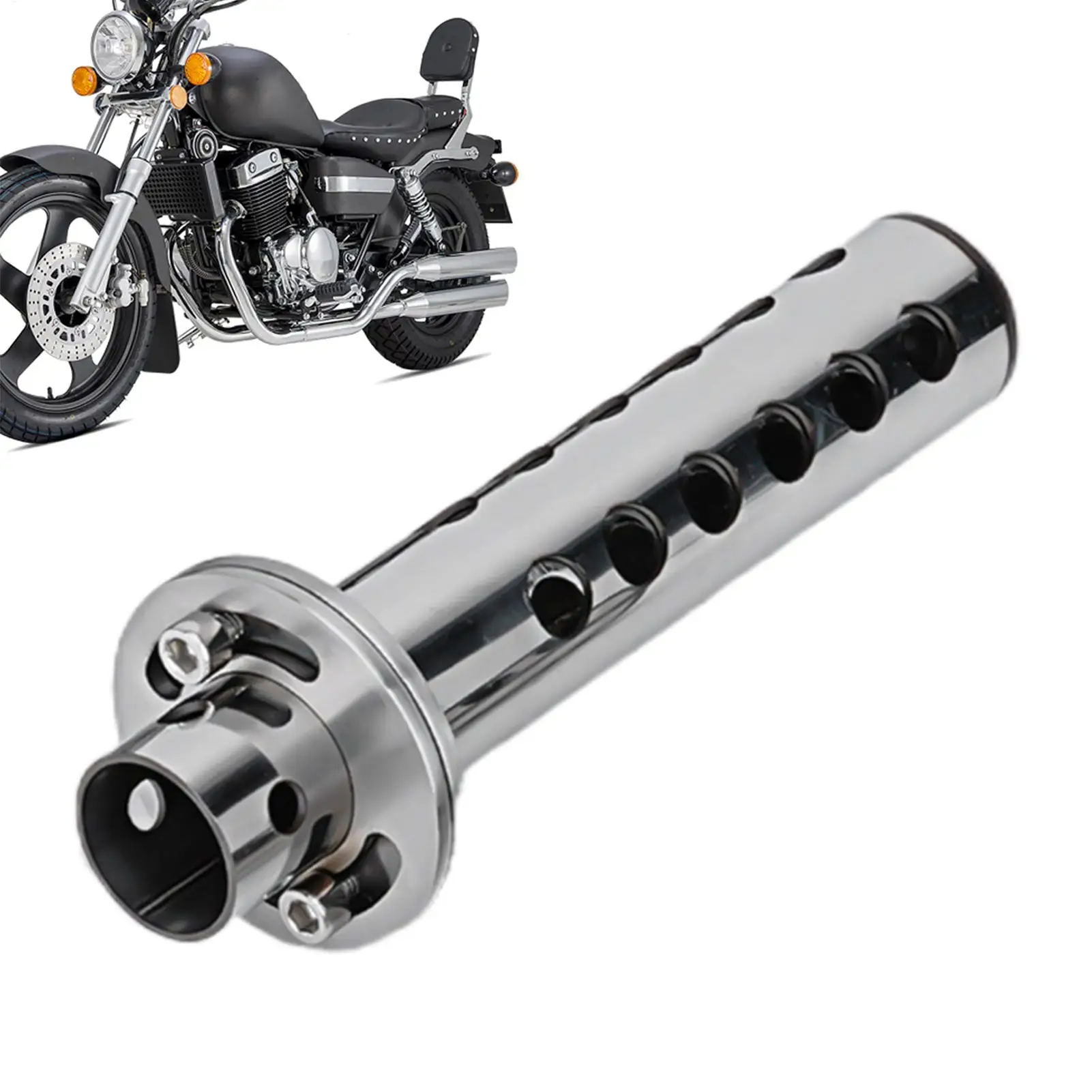 Adjustable Stainless Steel Universal Dirt Bike Muffler Motorcycle Exhaust Pipe For Street Riding Forest Trail Racing Practice