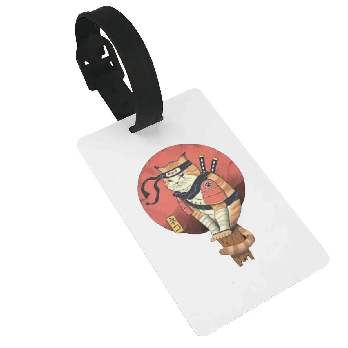 

Cats Anime Samurai Sword Luggage Tags Suitcase Accessories Travel PVC Baggage Boarding Tag Portable Label Holder ID Name Address