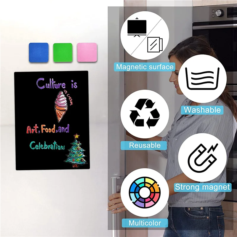60er-Pack Whiteboard-Radiergummi, waschbarer und wiederverwendbarer magnetischer Whiteboard-Radiergummi zum Reinigen von trocken abwischbaren Markern, 5 x 5 x 2 cm